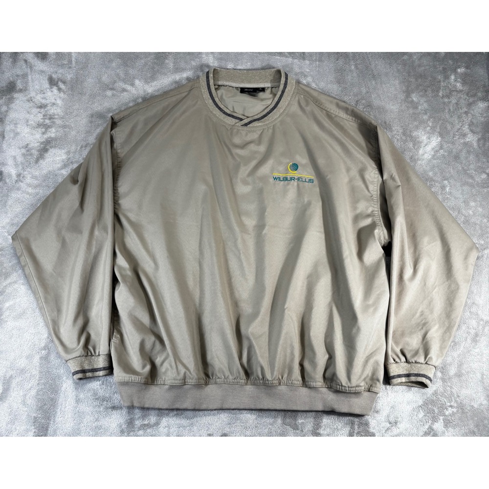 AKWA Classic Windbreaker Pullover Mens XL Tan Excellent Wilbur-Ellis Made in USA